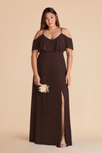 Genevieve Café Noir alternate view 1 bridesmaid dress