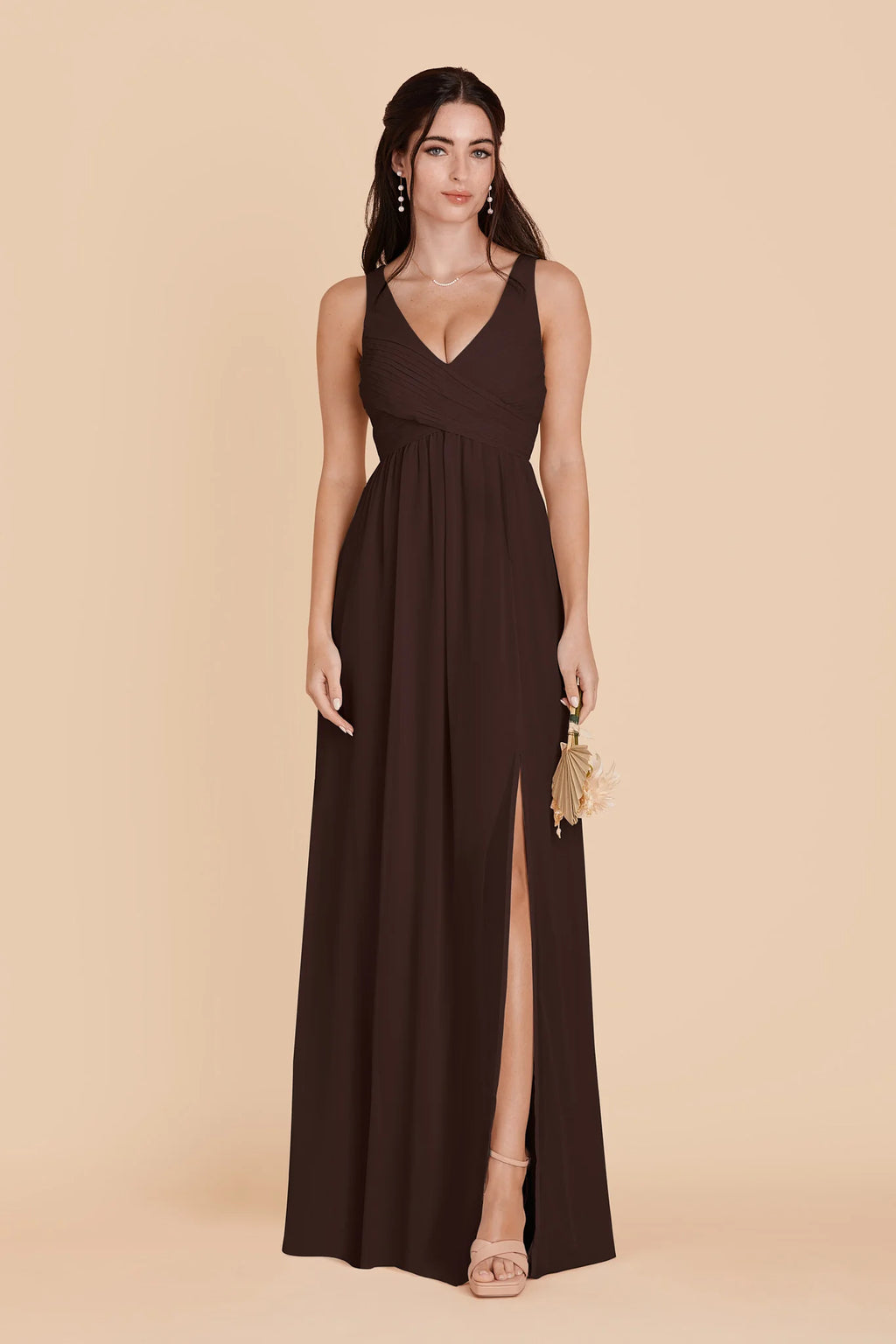 Annelise Café Noir front view bridesmaid dress