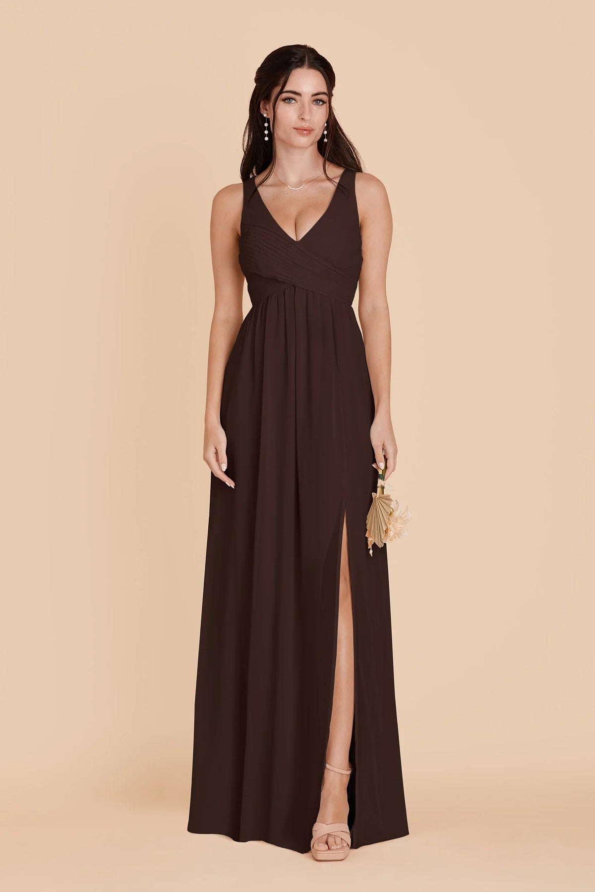 Annelise Café Noir front view bridesmaid dress
