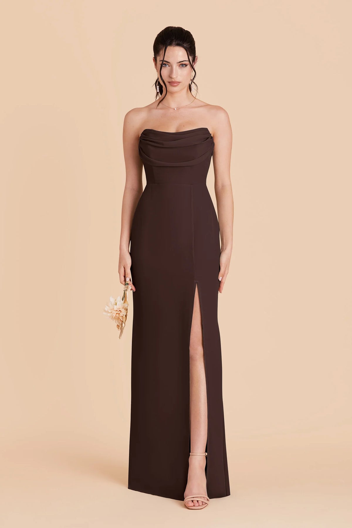 Odessa Café Noir front view bridesmaid dress
