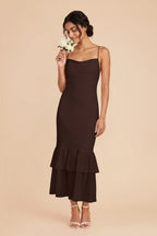 Liora Café Noir front view bridesmaid dress