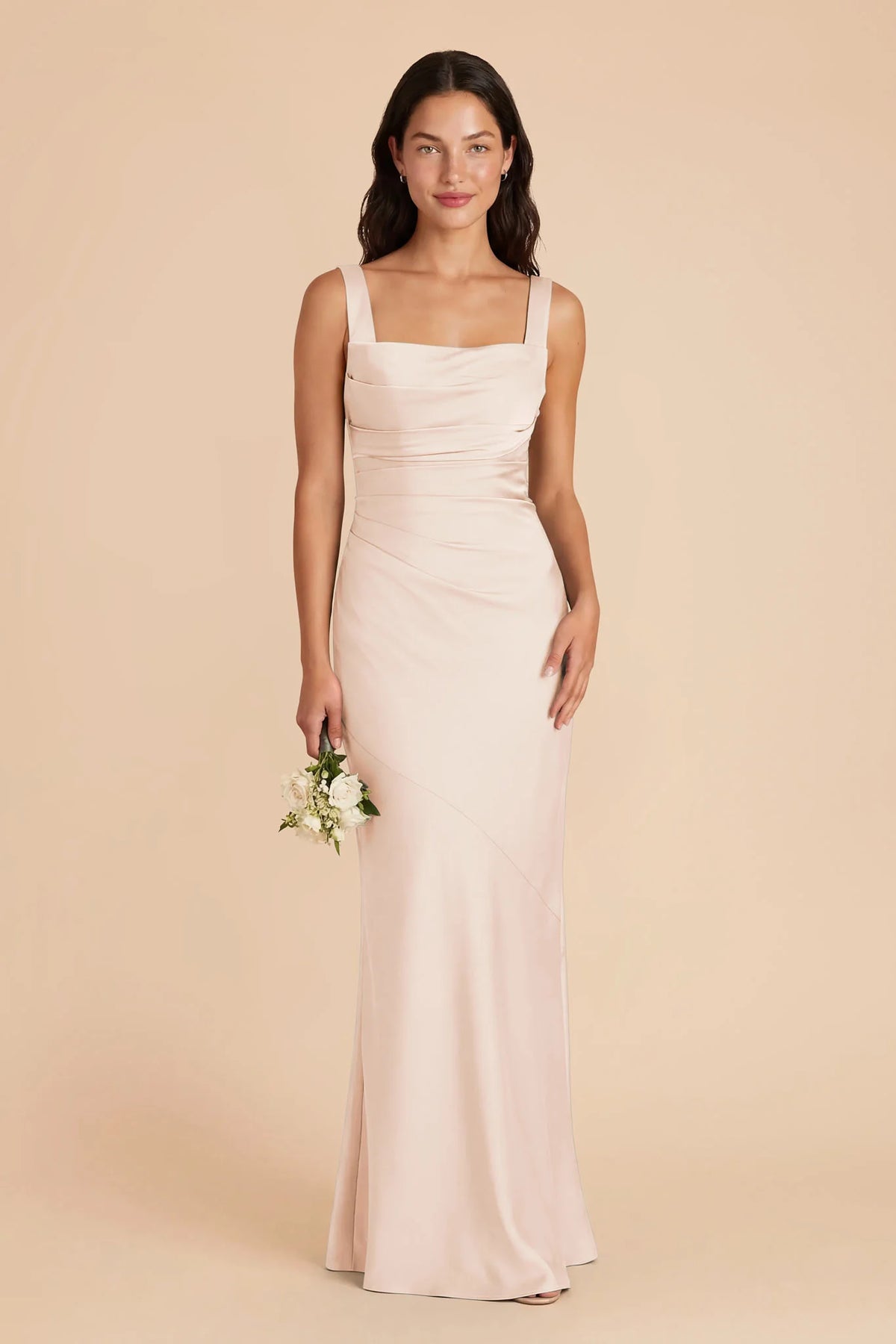 Colette Champagne front view bridesmaid dress