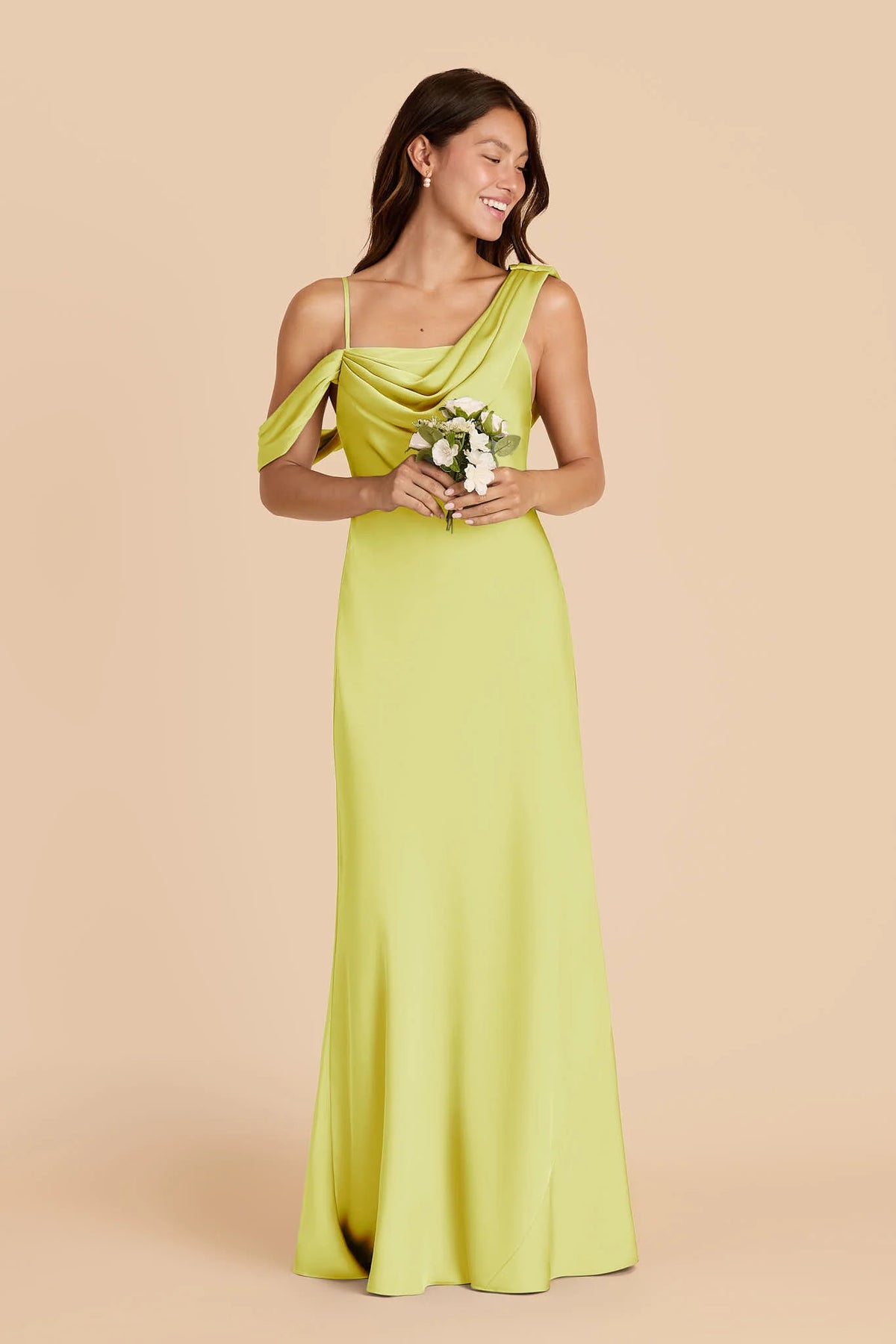 Thalia Chartreuse alternate view 2 bridesmaid dress