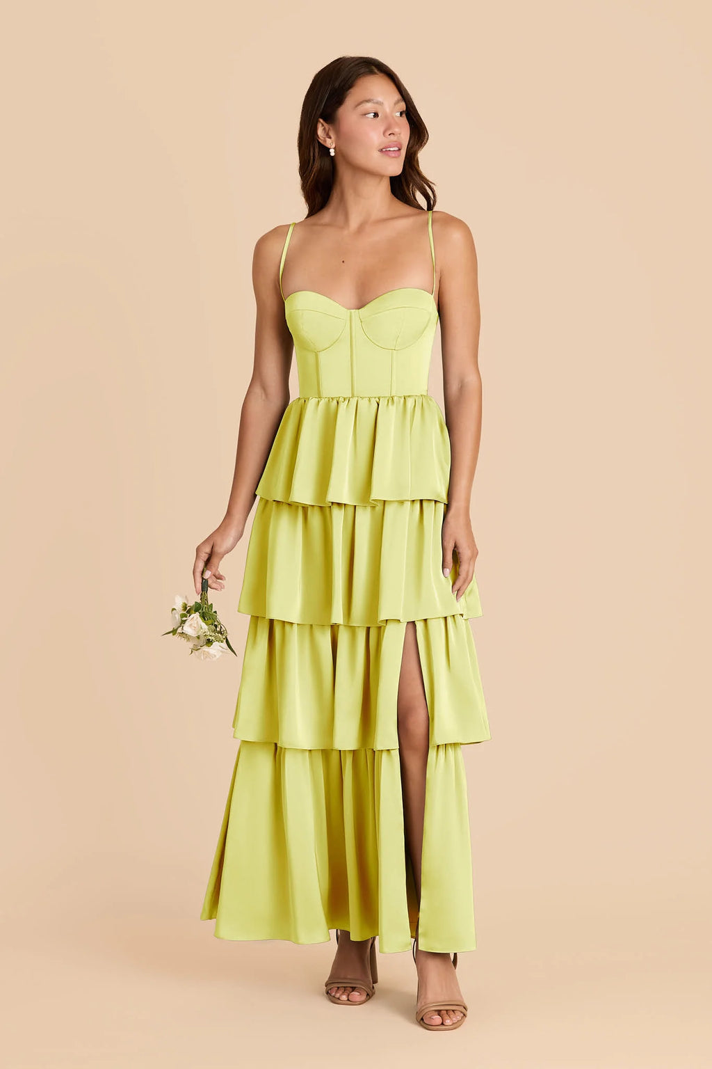 Calista Chartreuse alternate view 2 bridesmaid dress