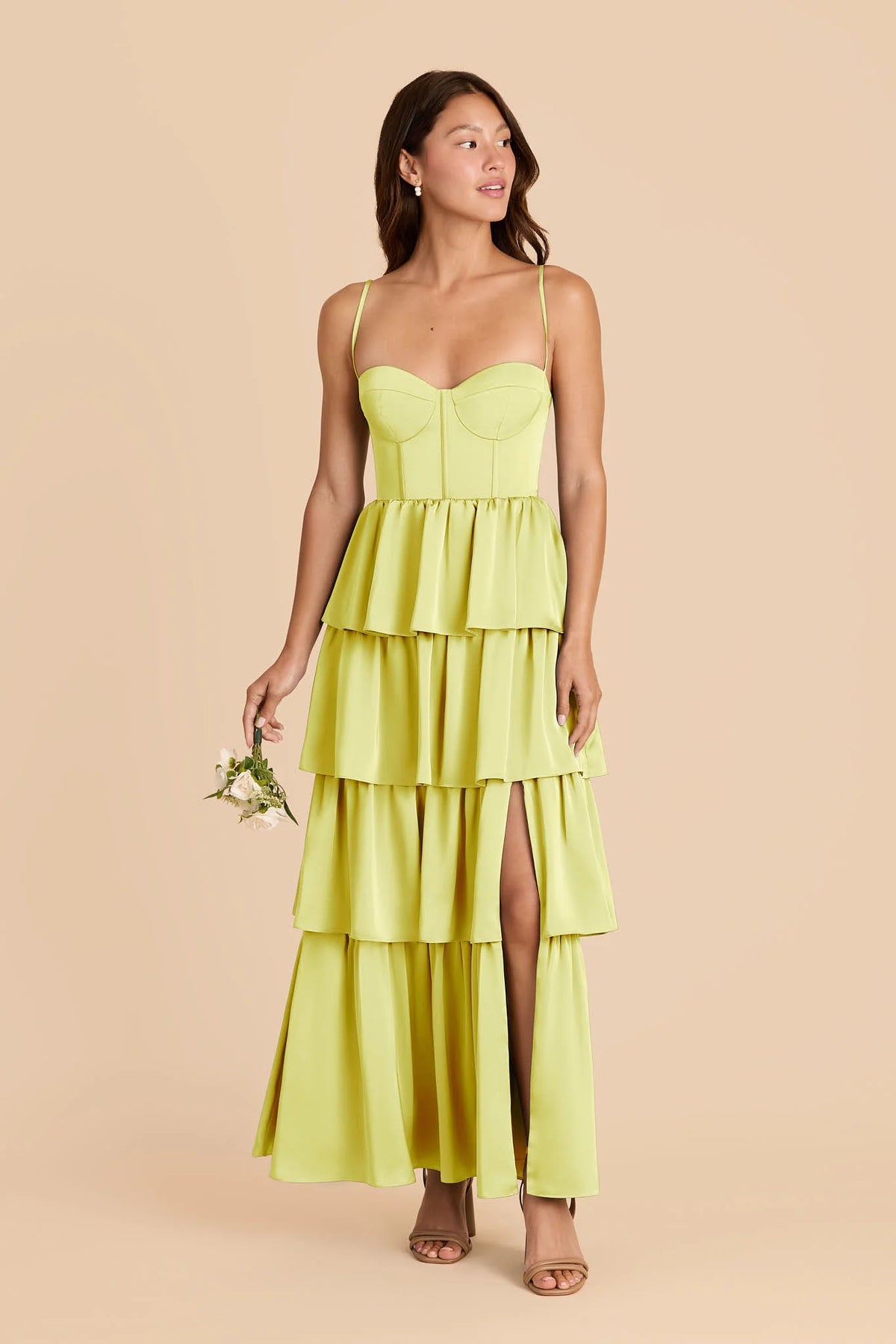 Calista Chartreuse alternate view 2 bridesmaid dress