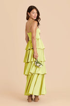 Calista Chartreuse alternate view 3 bridesmaid dress