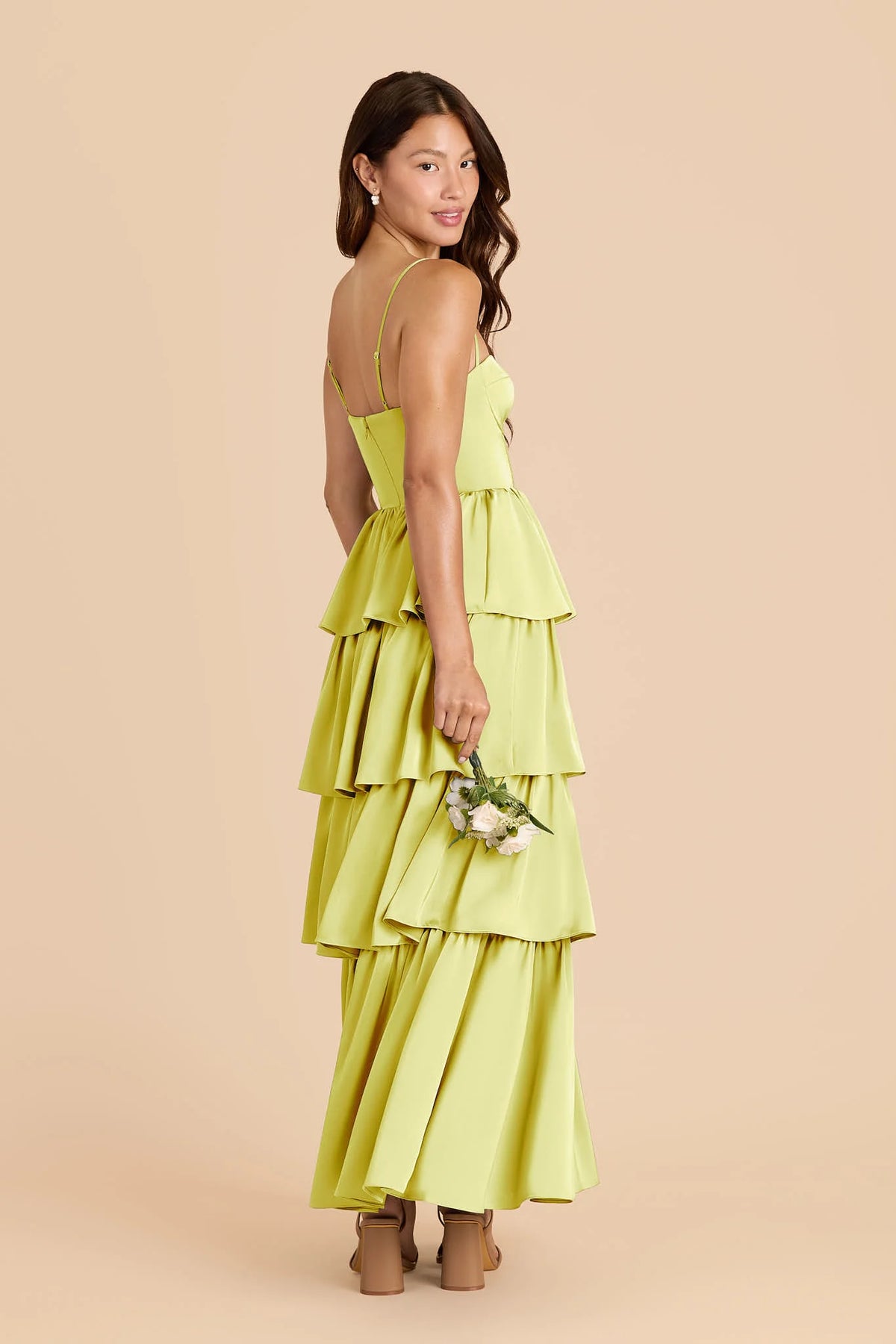 Calista Chartreuse alternate view 3 bridesmaid dress