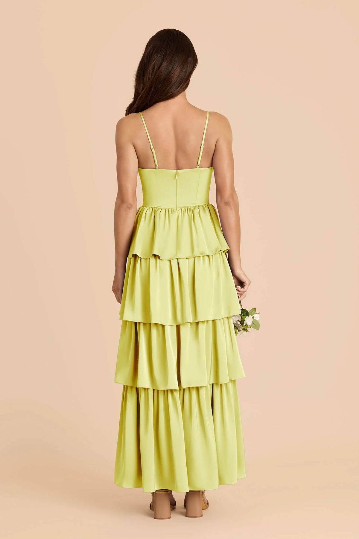 Calista Chartreuse alternate view 4 bridesmaid dress