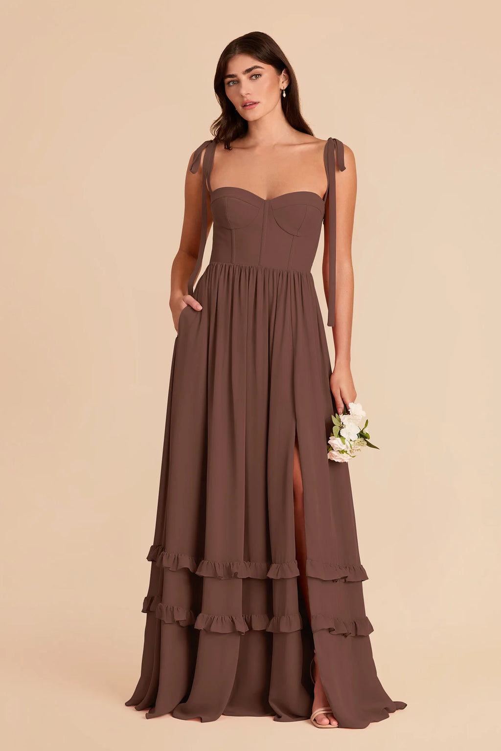 Daphne Chocolate Brown alternate view 2 bridesmaid dress