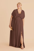 Elodie Chocolate Brown alternate view 1 bridesmaid dress