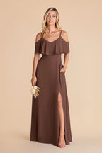 Genevieve Chocolate Brown alternate view 3 bridesmaid dress