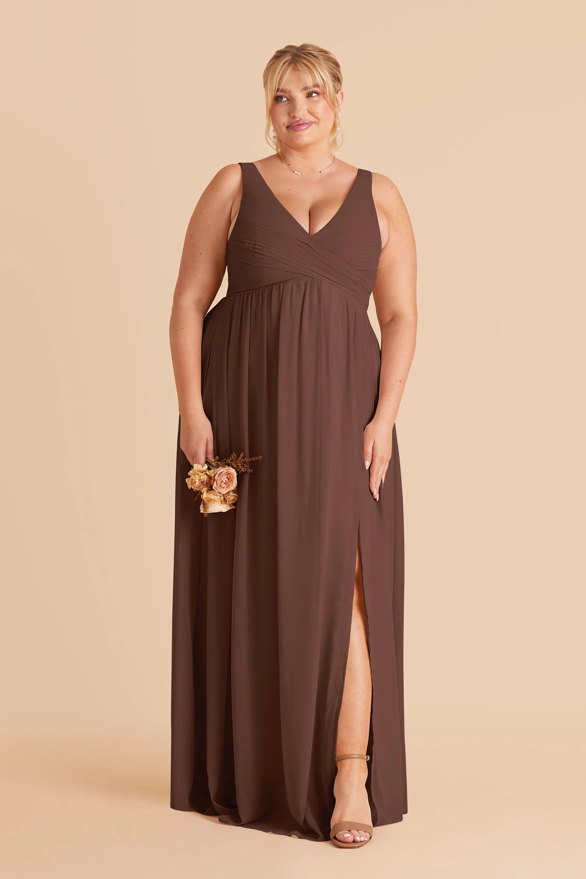 Annelise Chocolate Brown alternate view 1 bridesmaid dress