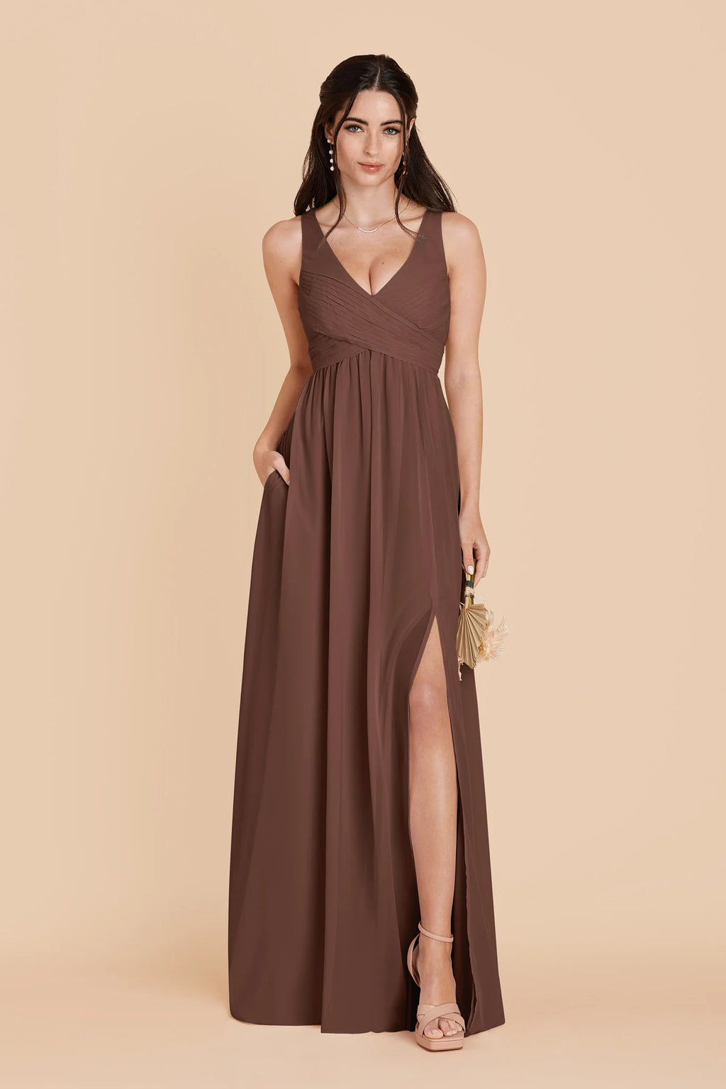 Annelise Chocolate Brown alternate view 2 bridesmaid dress