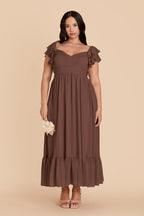 Talia Chocolate Brown alternate view 1 bridesmaid dress