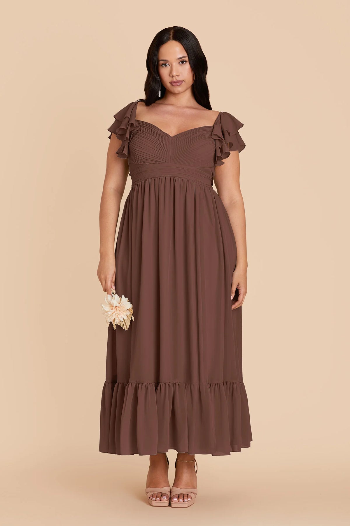 Talia Chocolate Brown alternate view 1 bridesmaid dress