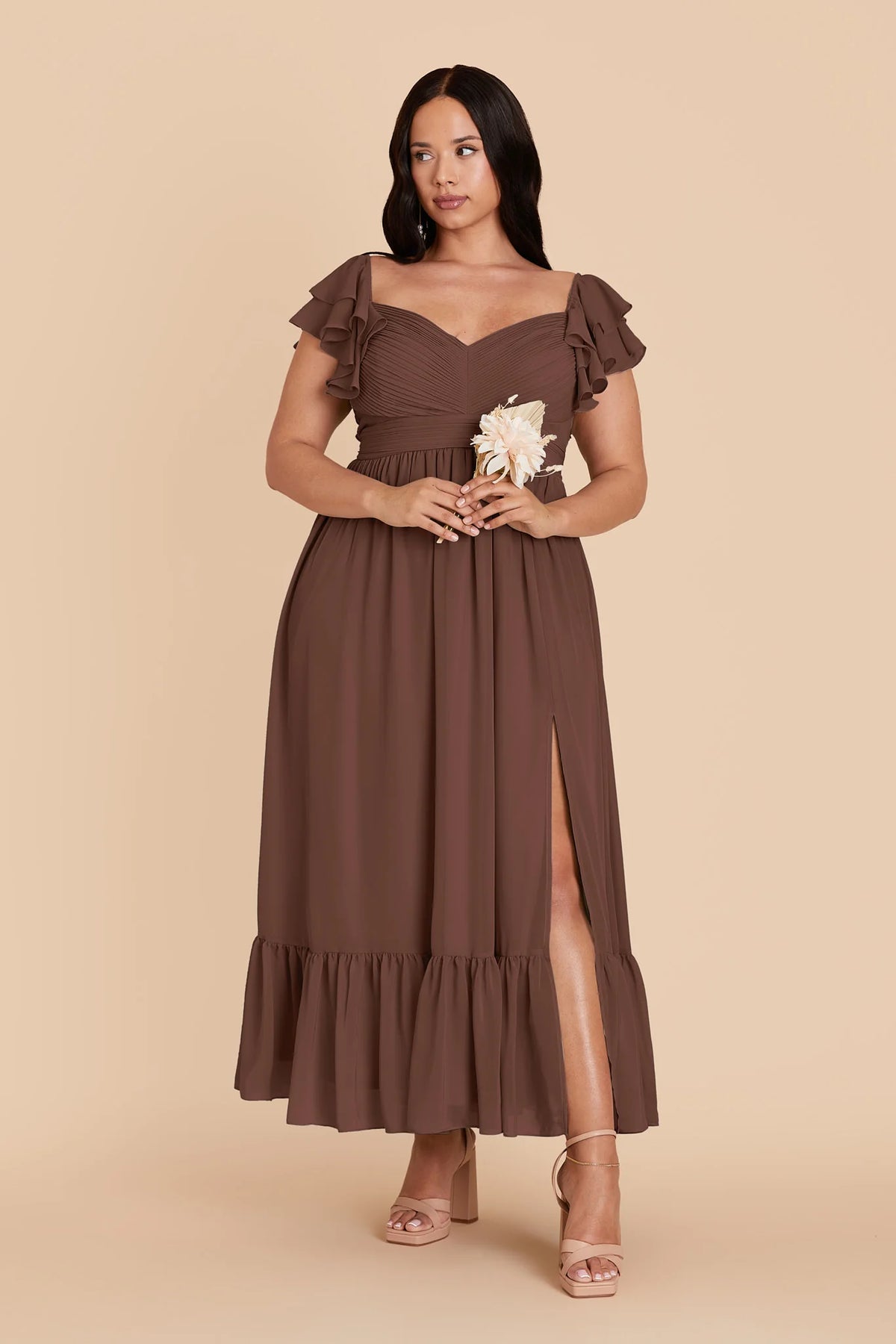 Talia Chocolate Brown alternate view 5 bridesmaid dress