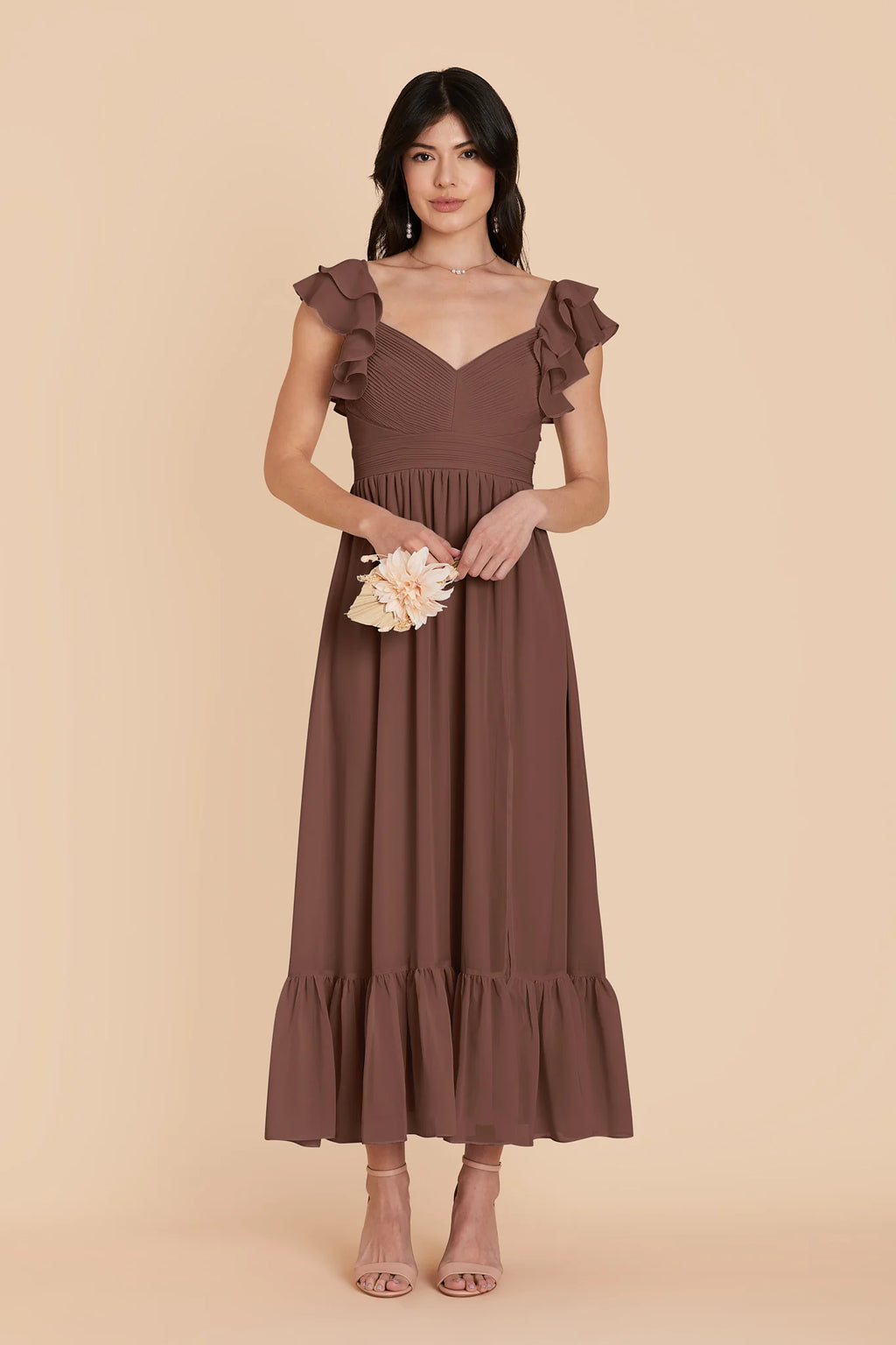 Talia Chocolate Brown alternate view 2 bridesmaid dress