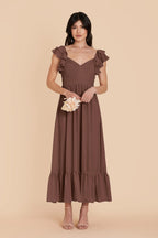 Talia Chocolate Brown alternate view 2 bridesmaid dress