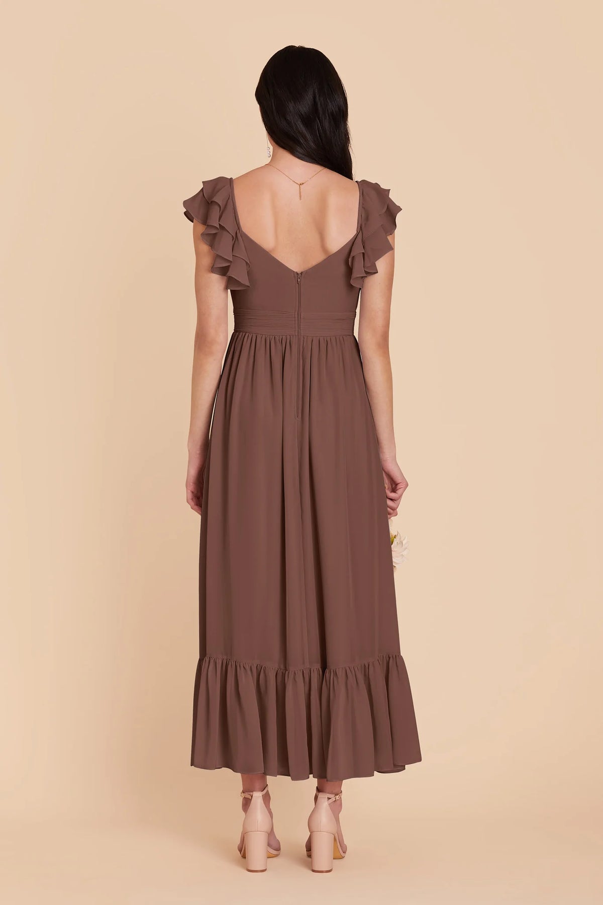 Talia Chocolate Brown alternate view 4 bridesmaid dress