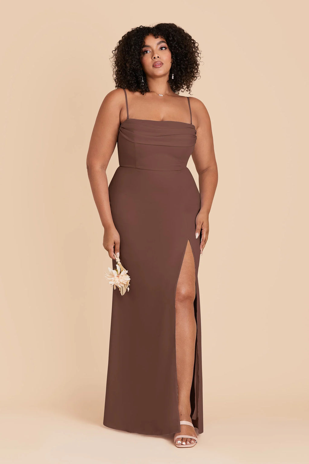 Odessa Chocolate Brown alternate view 1 bridesmaid dress