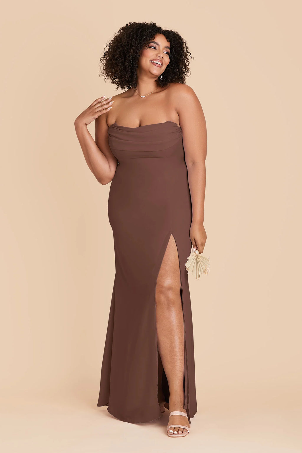 Odessa Chocolate Brown alternate view 6 bridesmaid dress