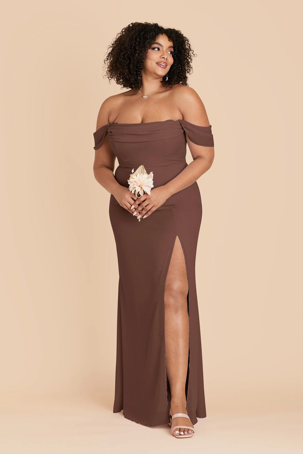 Odessa Chocolate Brown alternate view 7 bridesmaid dress