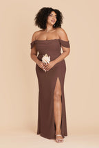 Odessa Chocolate Brown alternate view 7 bridesmaid dress