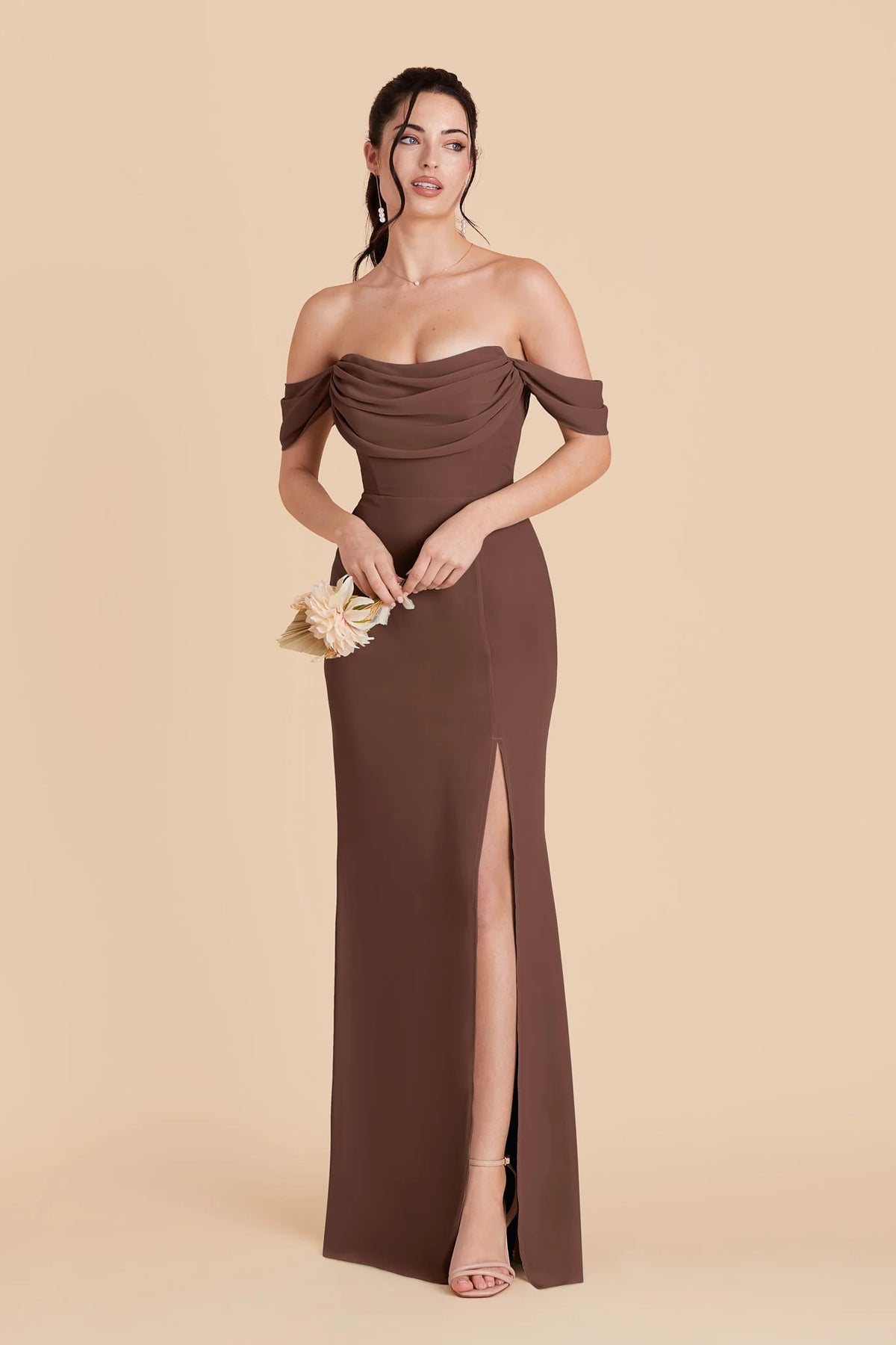 Odessa Chocolate Brown alternate view 2 bridesmaid dress