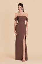Odessa Chocolate Brown alternate view 4 bridesmaid dress