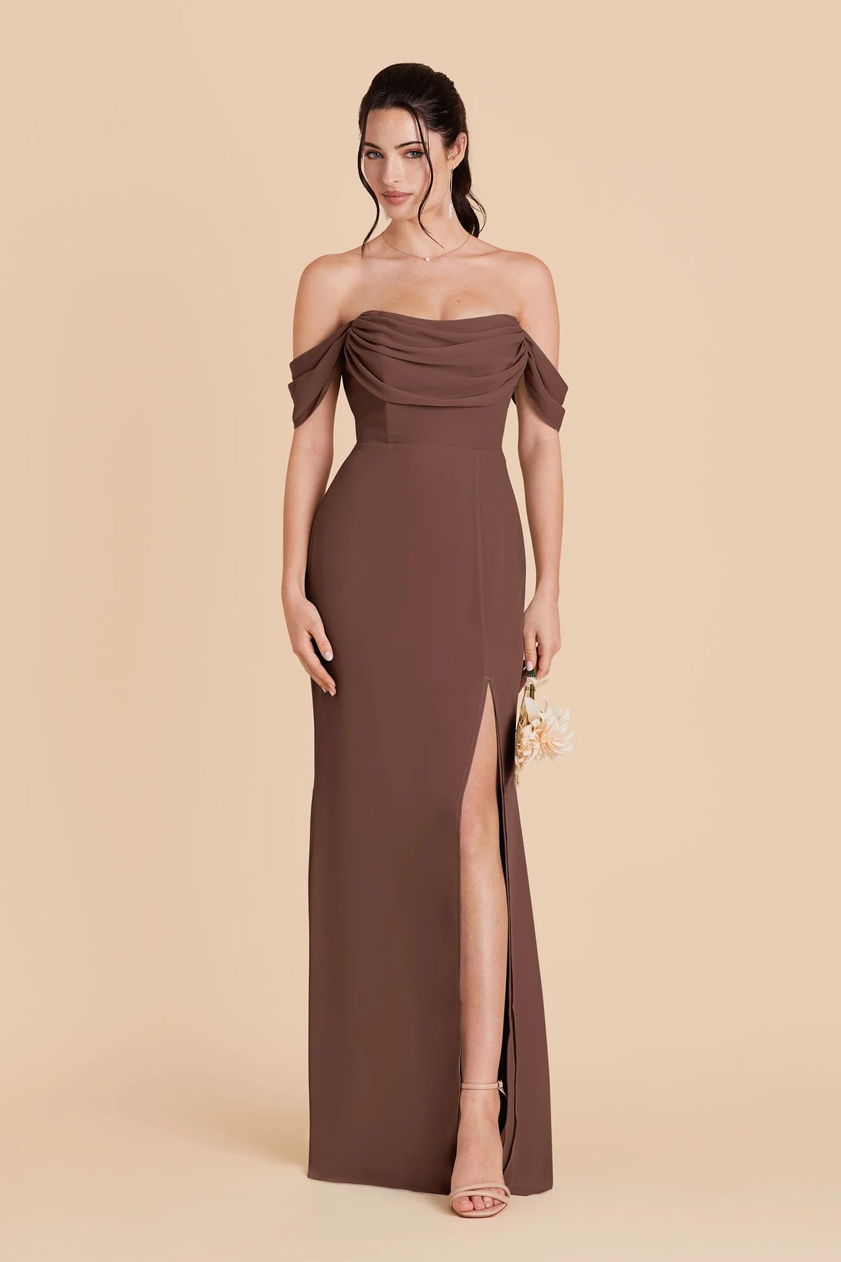 Odessa Chocolate Brown alternate view 4 bridesmaid dress