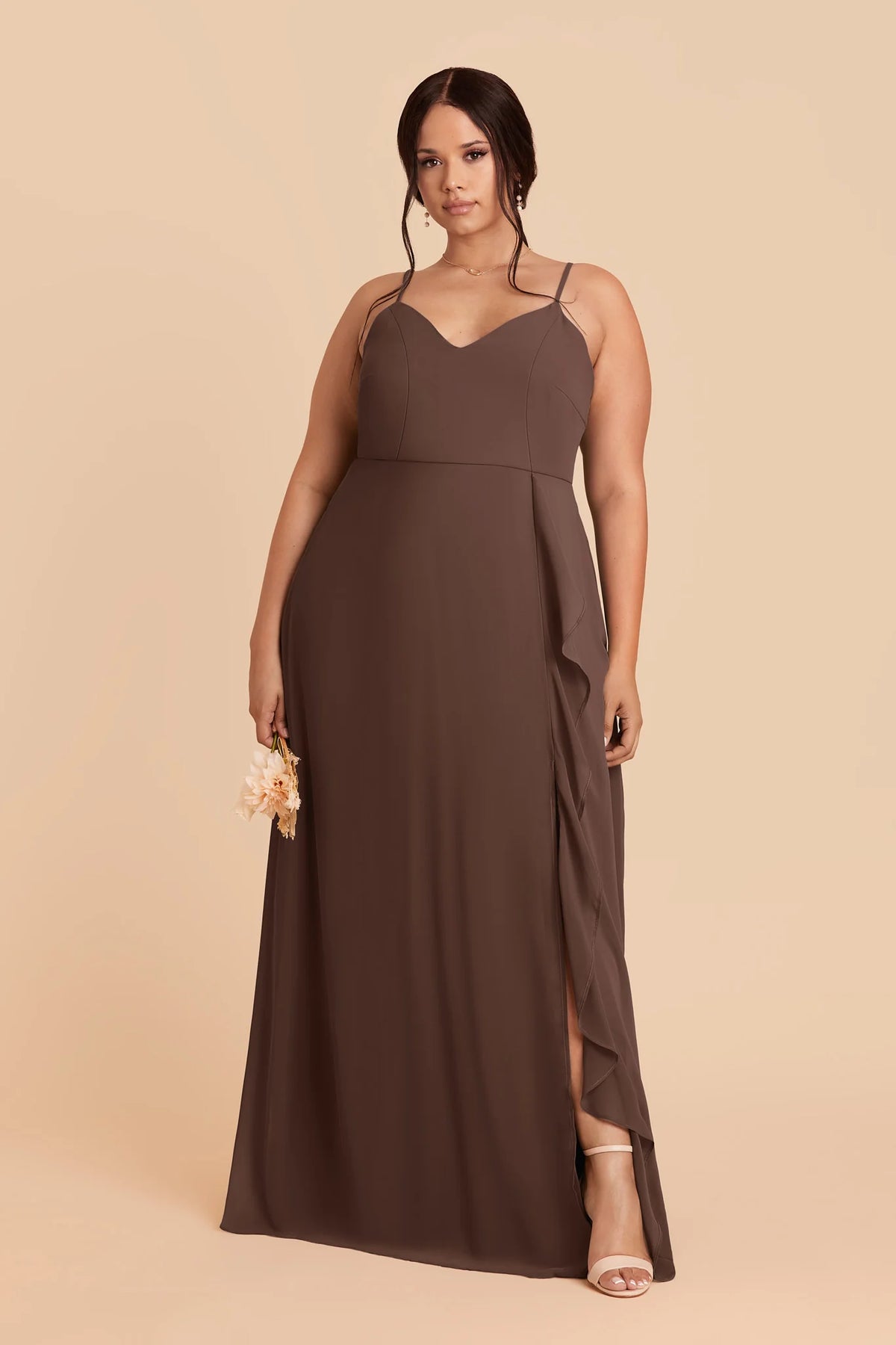 Margot Chocolate Brown alternate view 1 bridesmaid dress