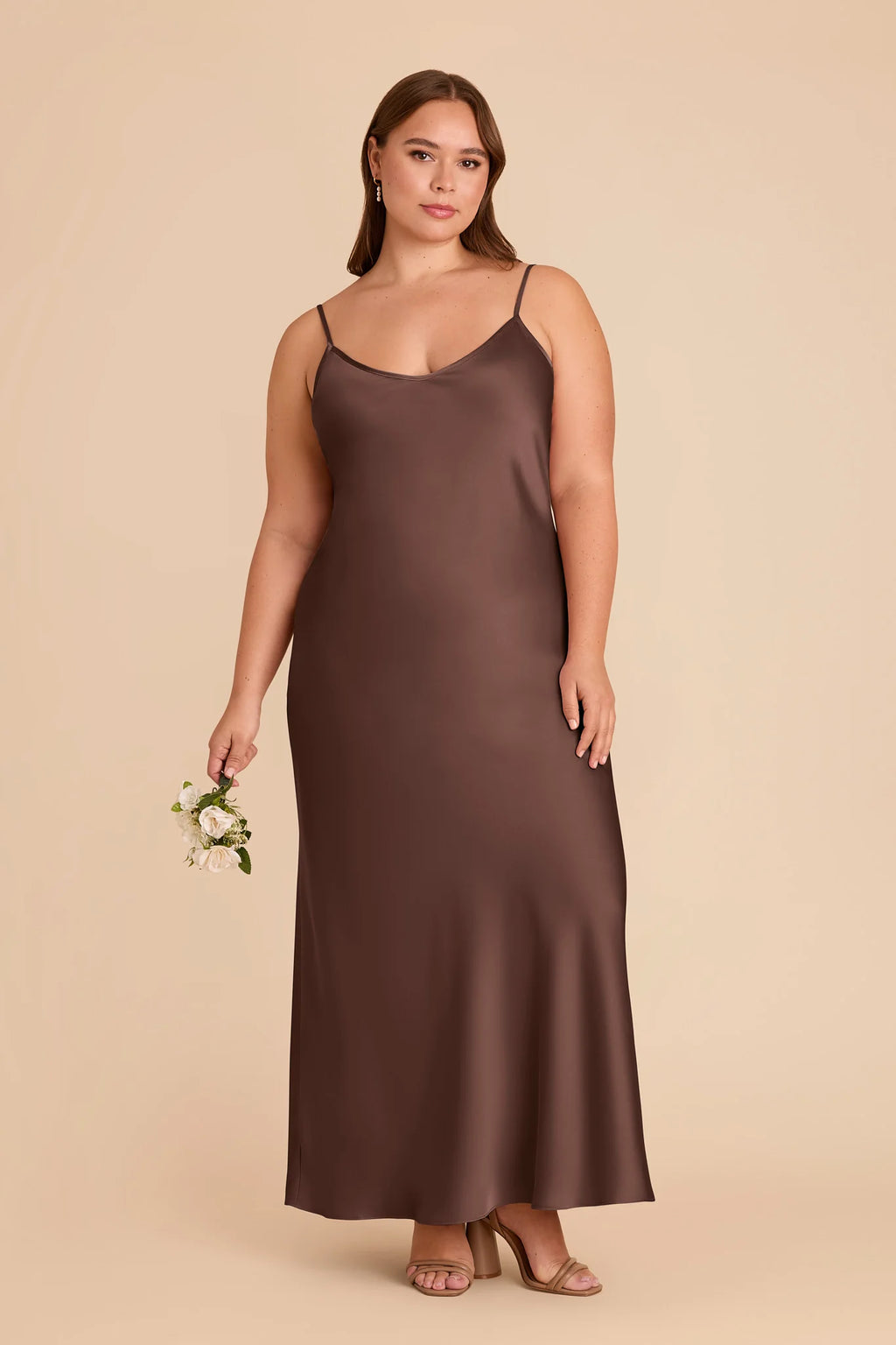 Amara Chocolate Brown alternate view 1 bridesmaid dress