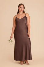 Amara Chocolate Brown alternate view 1 bridesmaid dress