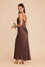 Amara Chocolate Brown alternate view 3 bridesmaid dress
