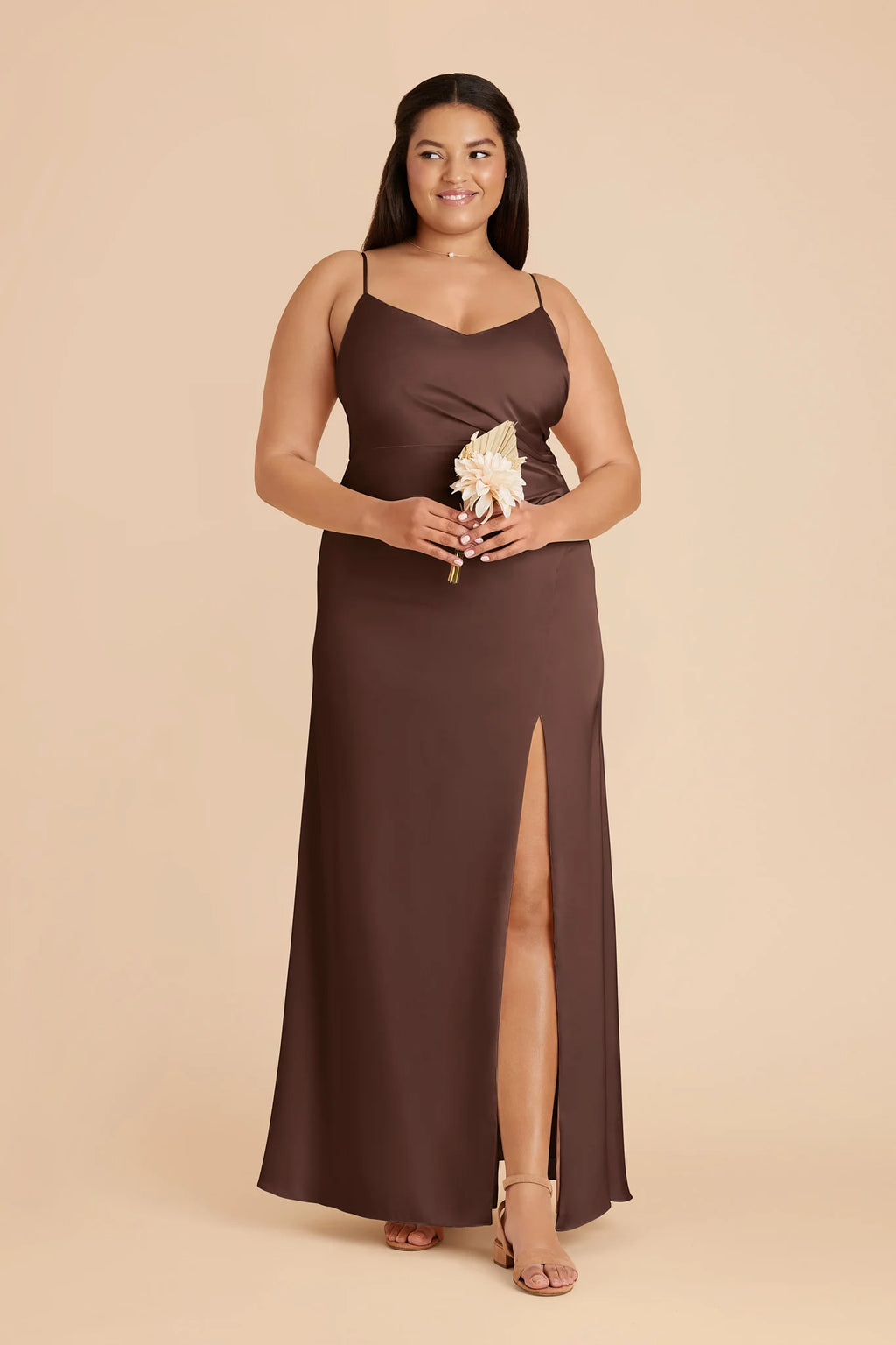 Elara Chocolate Brown alternate view 1 bridesmaid dress