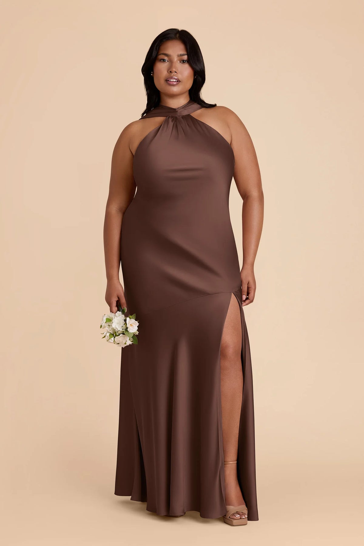 Camille Chocolate Brown alternate view 1 bridesmaid dress
