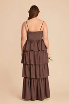 Calista Chocolate Brown back view bridesmaid dress