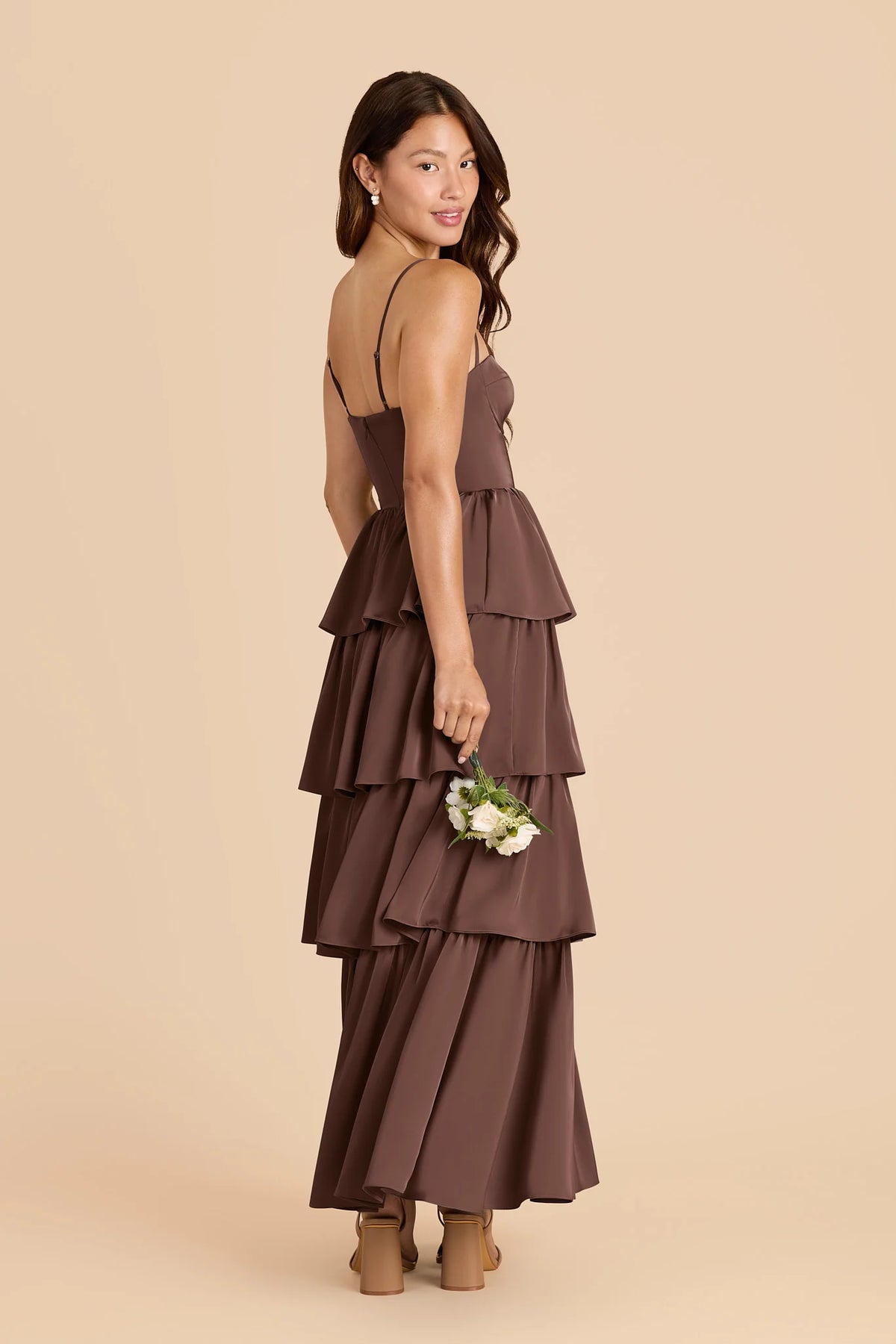 Calista Chocolate Brown alternate view 3 bridesmaid dress