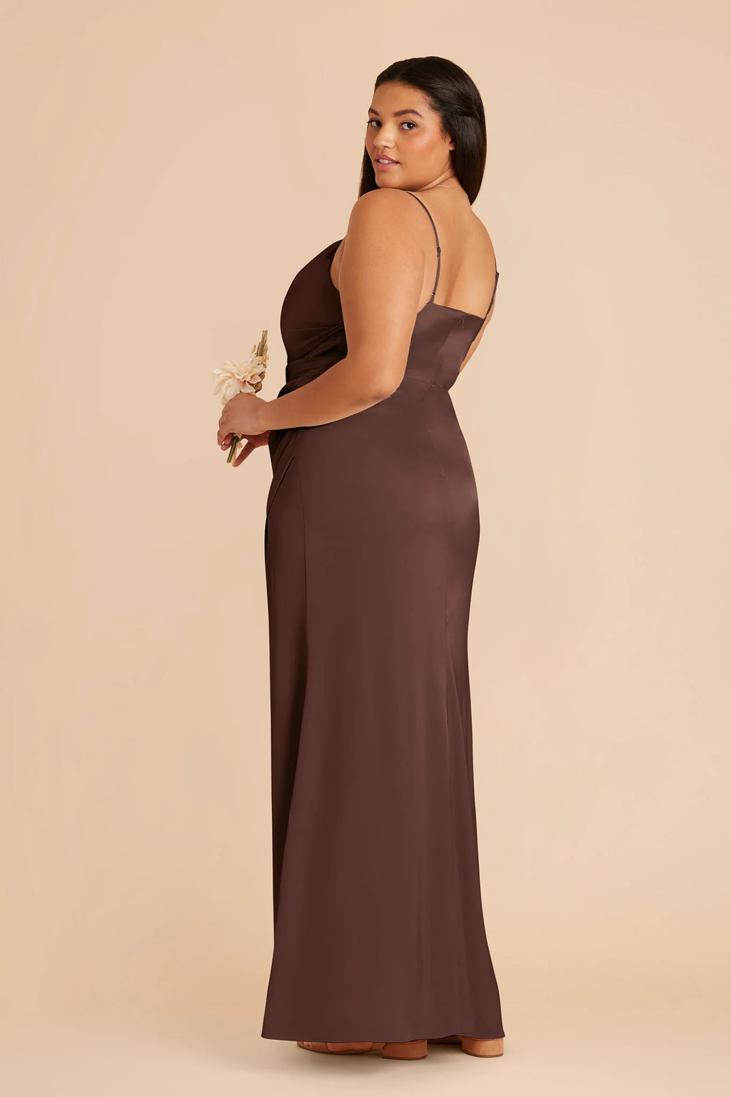Sabine Chocolate Brown back view bridesmaid dress