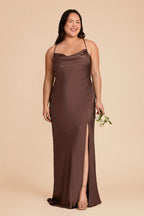 Estelle Chocolate Brown alternate view 1 bridesmaid dress