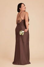 Estelle Chocolate Brown alternate view 7 bridesmaid dress