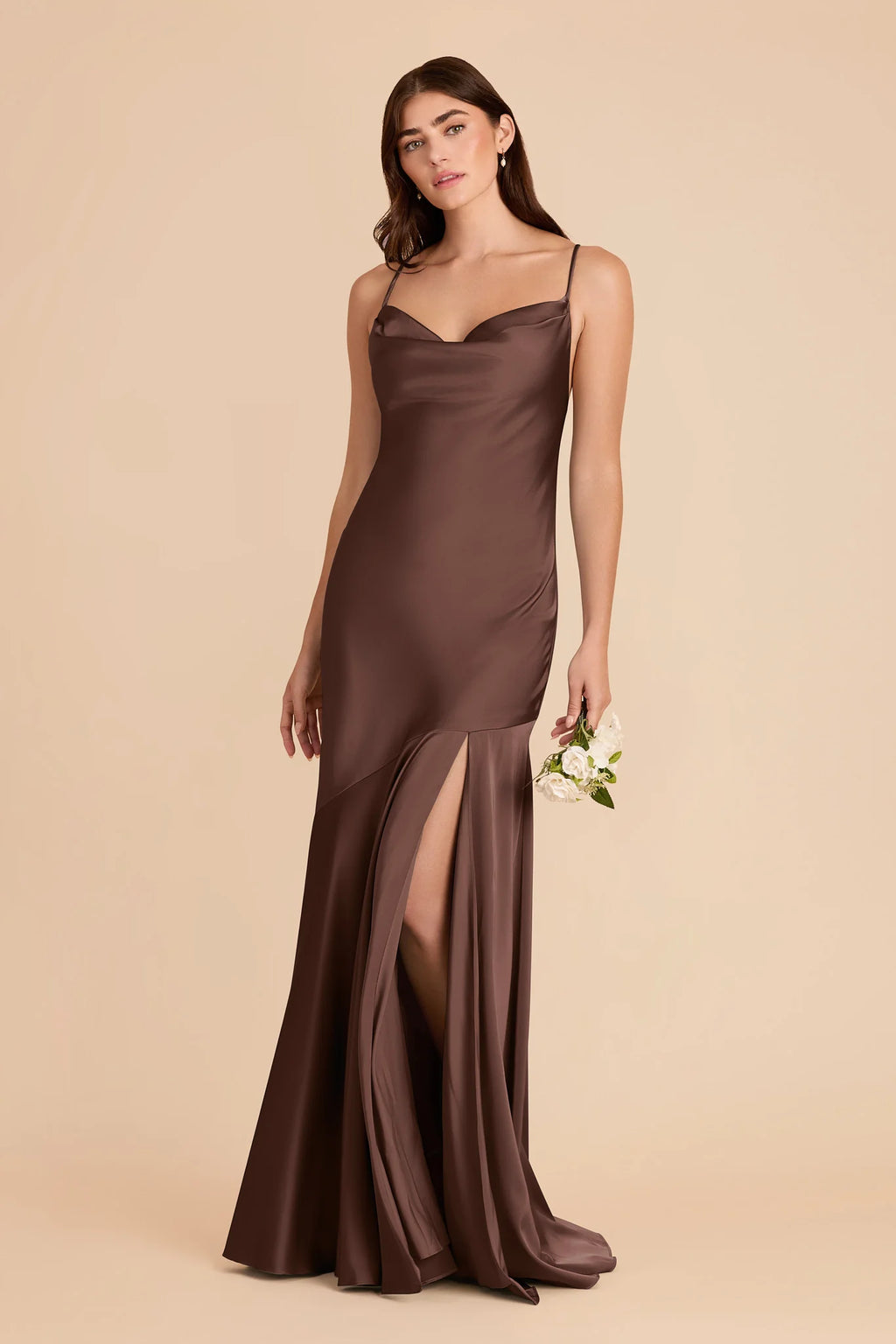 Estelle Chocolate Brown alternate view 3 bridesmaid dress