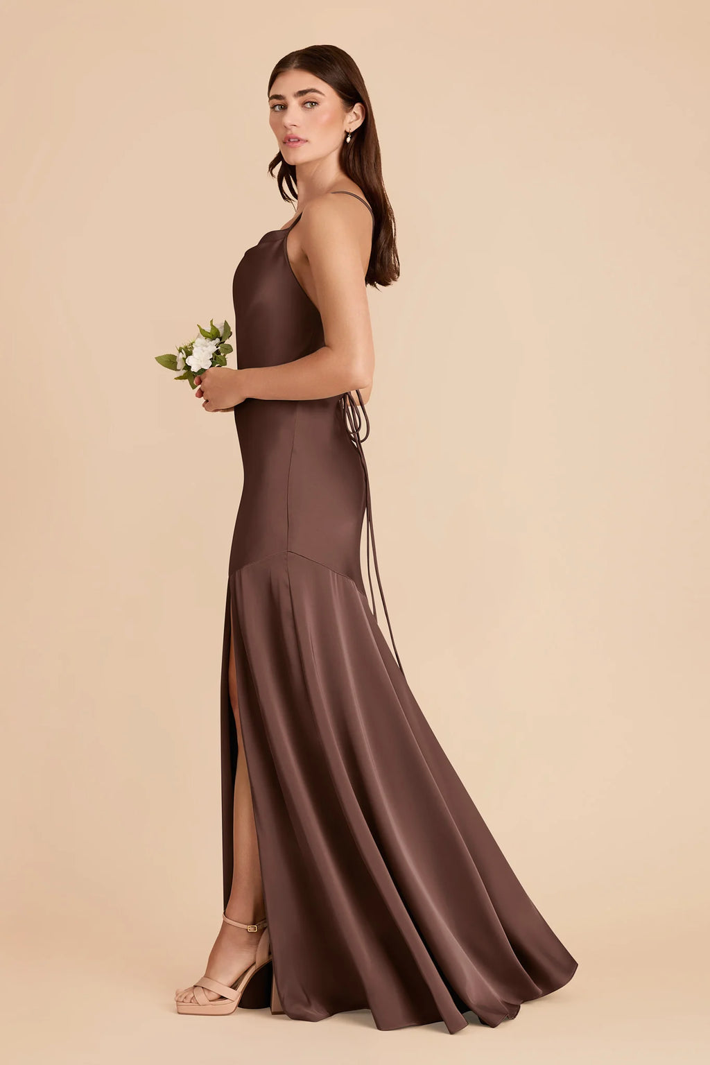 Estelle Chocolate Brown alternate view 4 bridesmaid dress