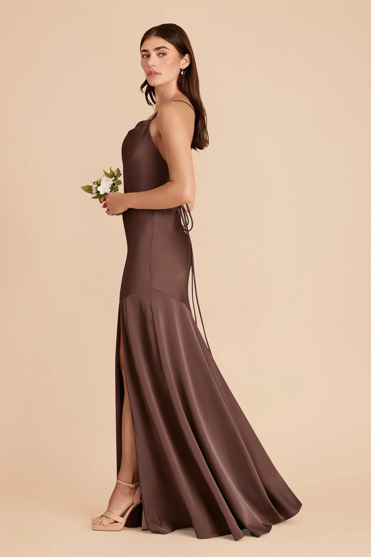 Estelle Chocolate Brown alternate view 4 bridesmaid dress