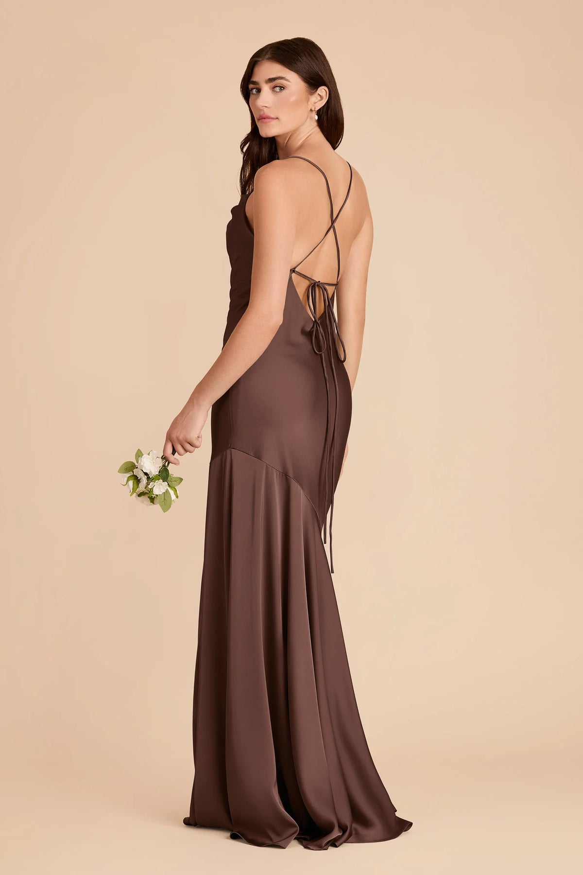 Estelle Chocolate Brown alternate view 5 bridesmaid dress