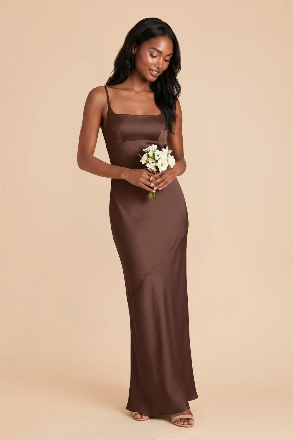 Noelle Chocolate Brown alternate view 1 bridesmaid dress