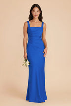 Colette Cobalt Blue front view bridesmaid dress