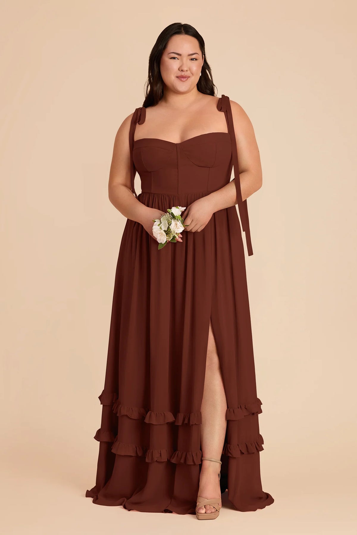 Daphne Cognac alternate view 1 bridesmaid dress