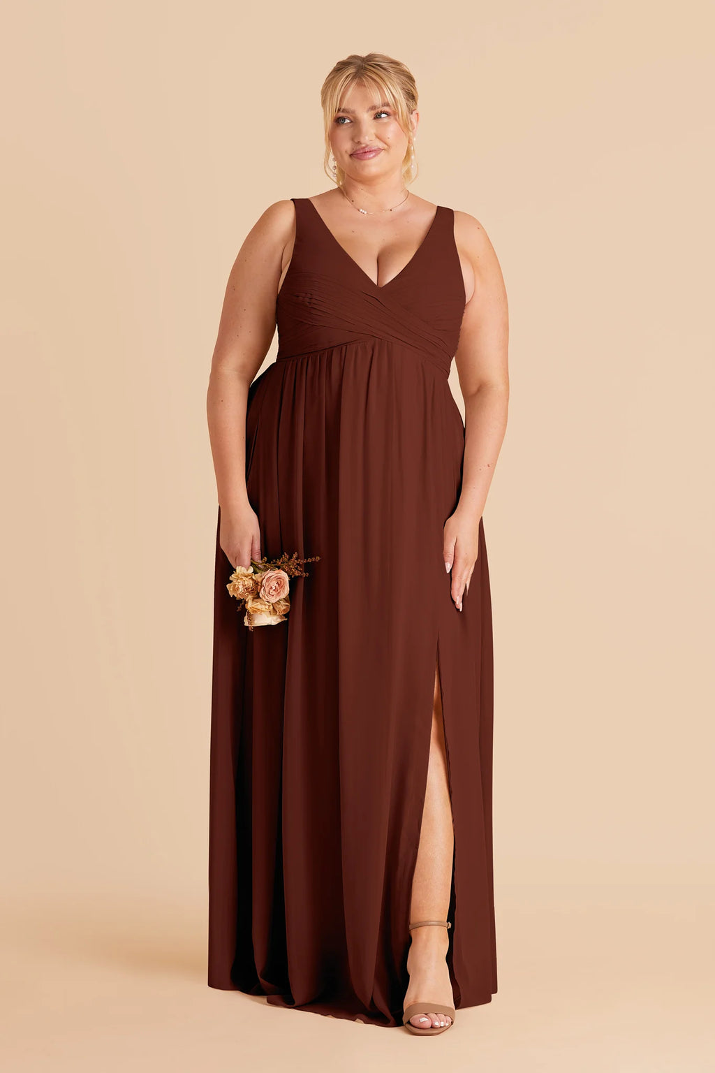 Annelise Cognac alternate view 1 bridesmaid dress