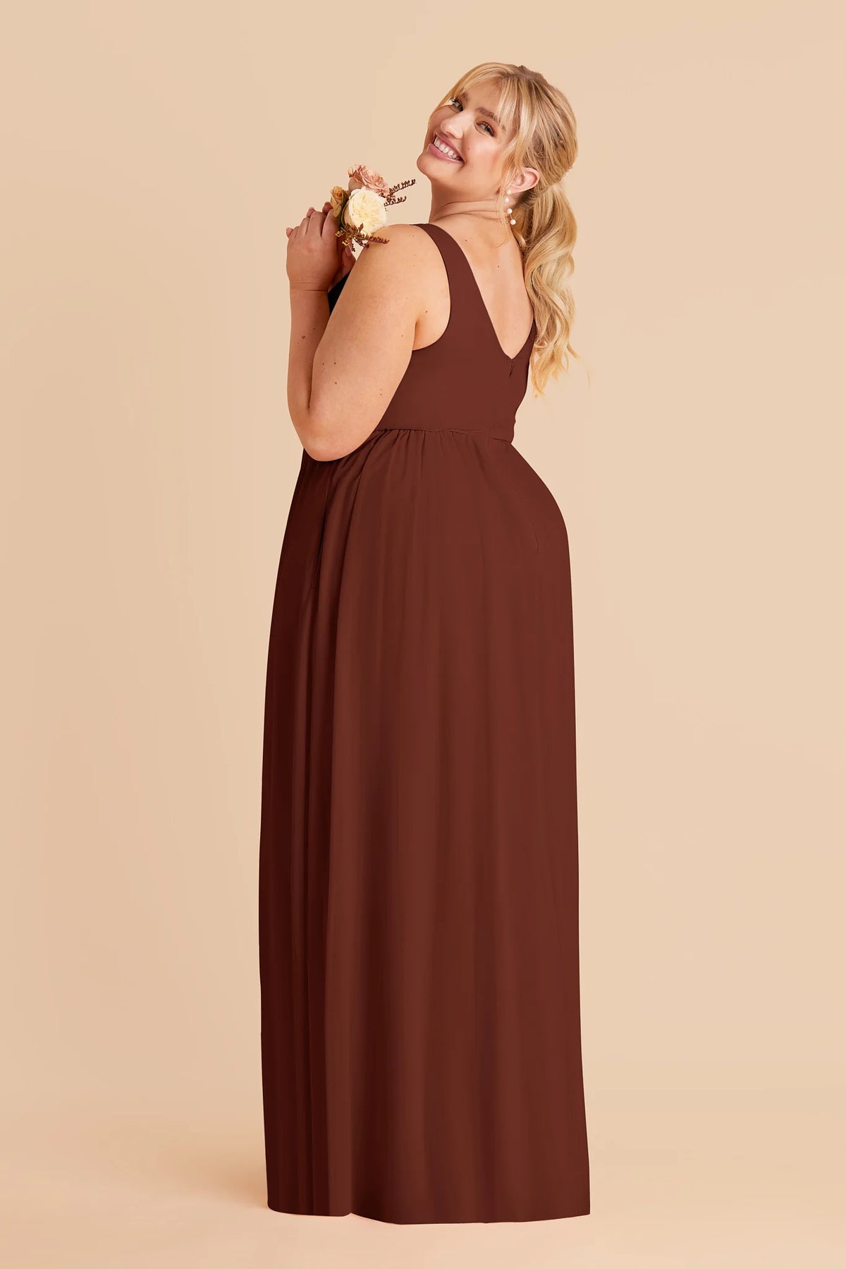 Annelise Cognac alternate view 4 bridesmaid dress